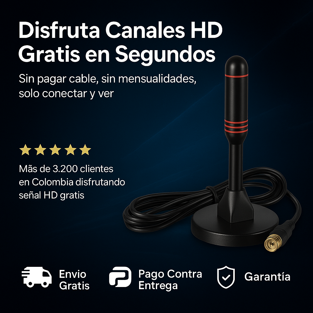 ANTENA DE 5METROS PARA TDT