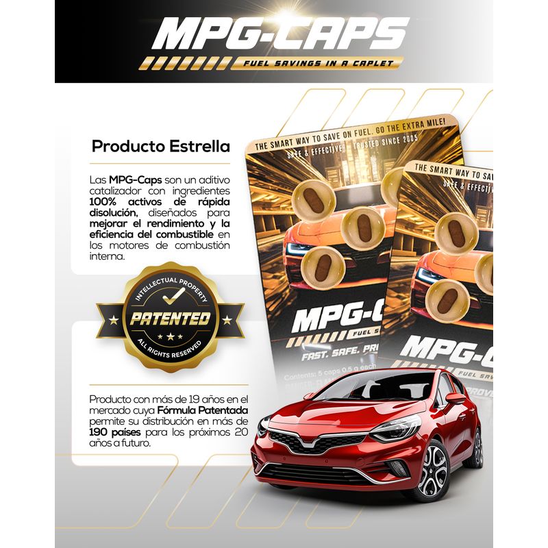 Aditivo Catalizador MPG-CAPS  Ahorrador De Combustible