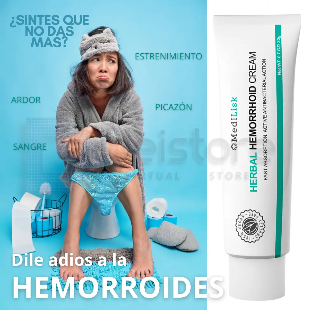 Crema MediLisk Herbal para Hemorroides