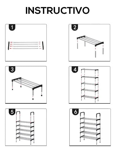 Organizador Zapatero Metálico 6 Niveles